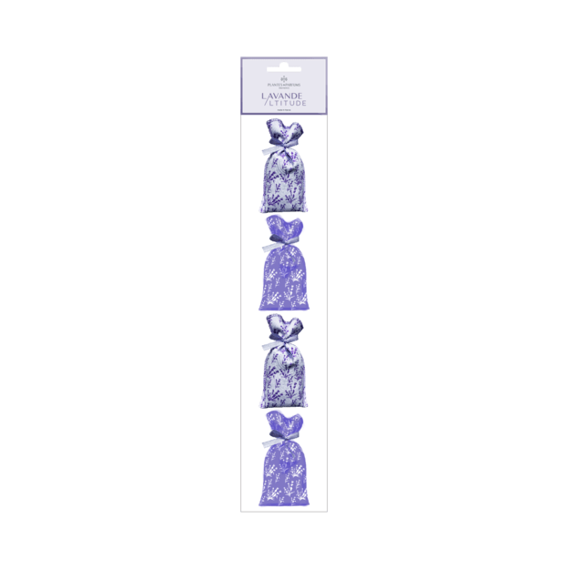PLANTES&PARFUMS Medvilniniai levandų maišeliai "Sachet Coton", 4x18 g