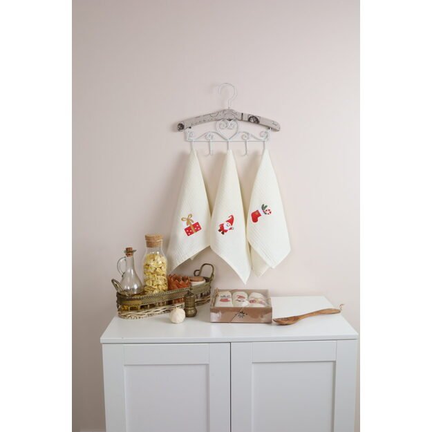 Virtuvinių rankšluoščių rinkinys "Kalėdų nykštukas“ 3 vnt 1