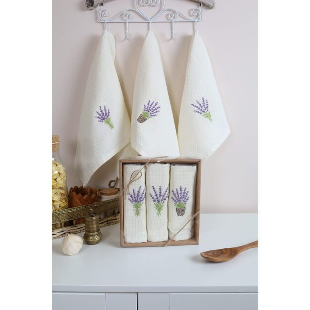Virtuvinių rankšluoščių rinkinys "Levandos“ 3 vnt 2