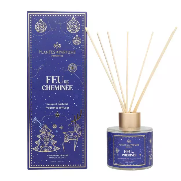 PLANTES&PARFUMS Namų kvapas su lazdelėmis „Feu de Cheminée“ 100 ml