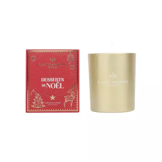 PLANTES&PARFUMS Augalinio vaško žvakė „Desserts de Noël“ 180g