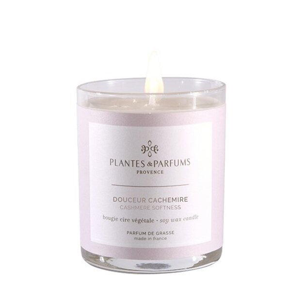 PLANTES&PARFUMS Augalinio vaško žvakė ''Douceur Cachemire'', 180 g