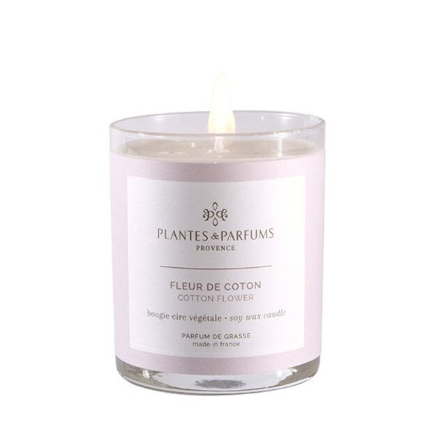 PLANTES&PARFUMS Augalinio vaško žvakė ''Fleur de Coton'', 180 g