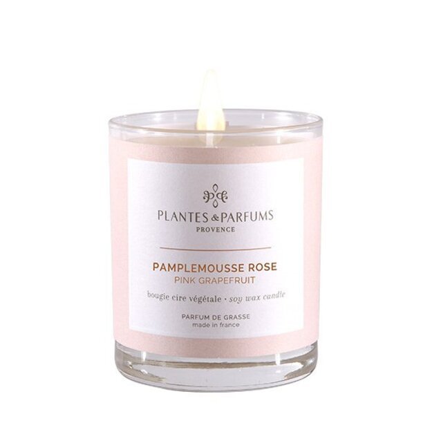 PLANTES&PARFUMS Augalinio vaško žvakė ''Pamplemousse Rose'', 180 g